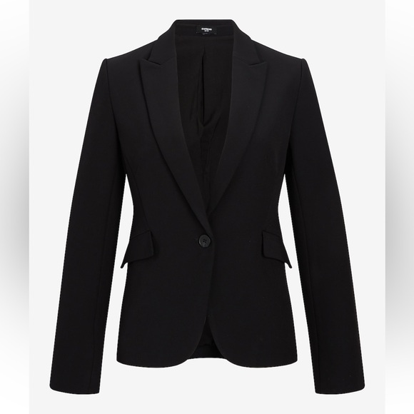 Express Jackets & Blazers - LIKE NEW/EUC Express Editor Studio Stretch Twill Fitted
One Button Blazer